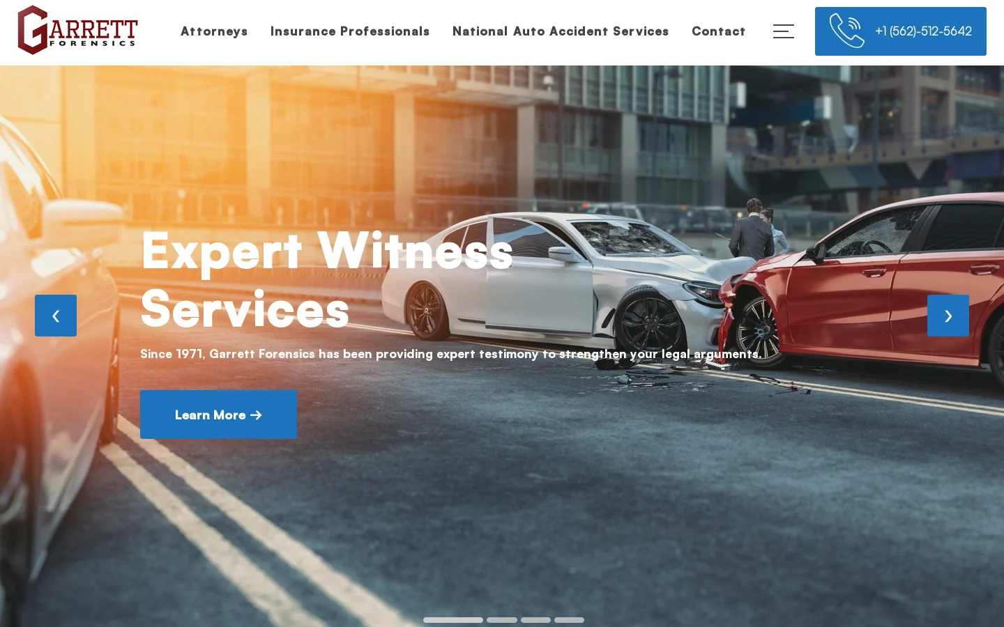 Garrett Forensics Homepage screenshot