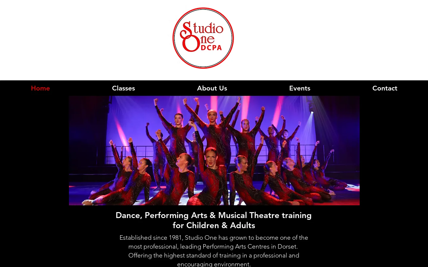 Studio One (DCPA) | Performing Arts School | Ferndown, Dorset Homepage screenshot
