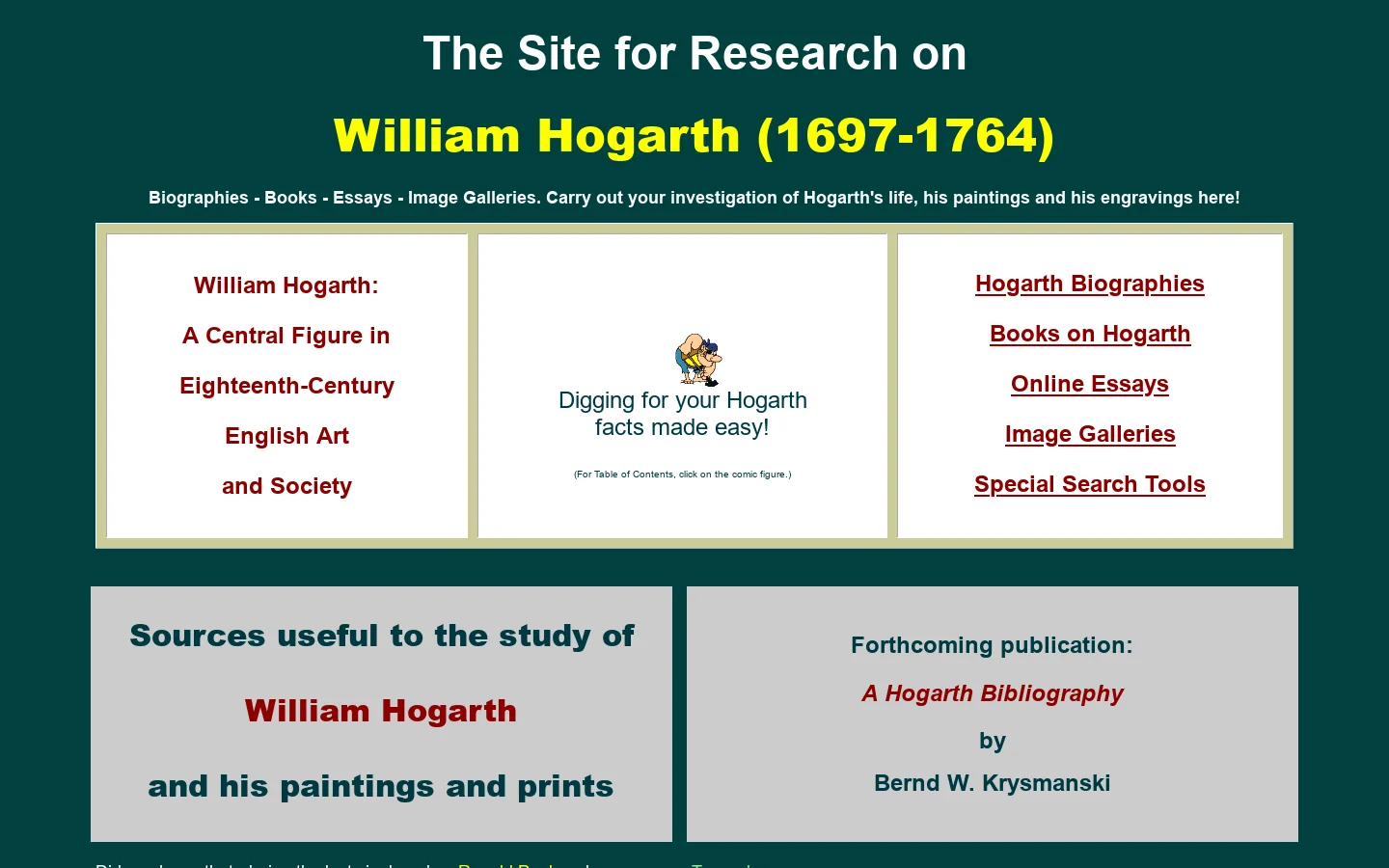Hogarth: The Site for Research on William Hogarth Homepage screenshot