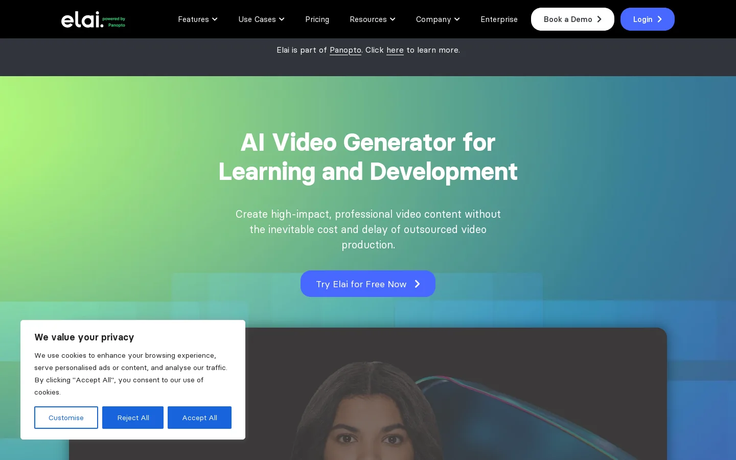 Elai.io Homepage screenshot