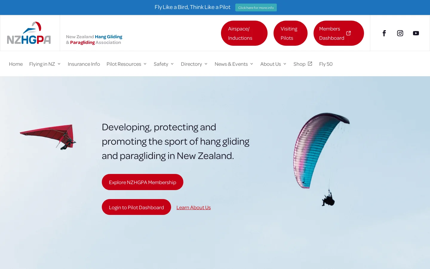 NZHGPA Homepage screenshot