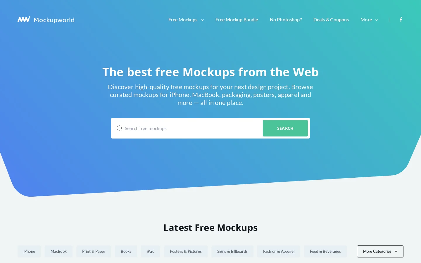 Mockup World Homepage screenshot
