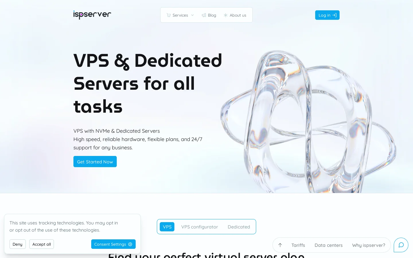 ispserver.com Homepage screenshot