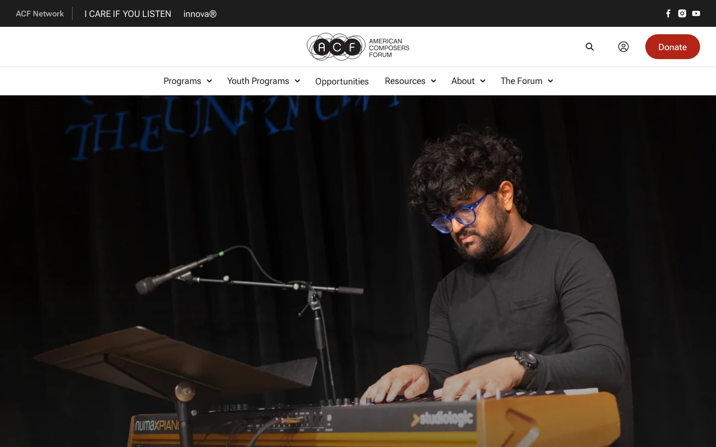 Home - American Composers Forum Homepage screenshot