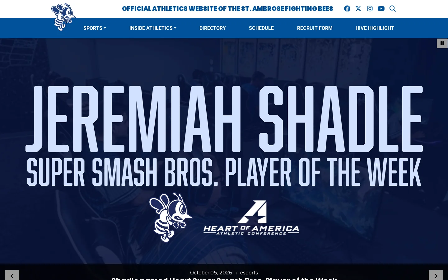 St. Ambrose University Homepage screenshot