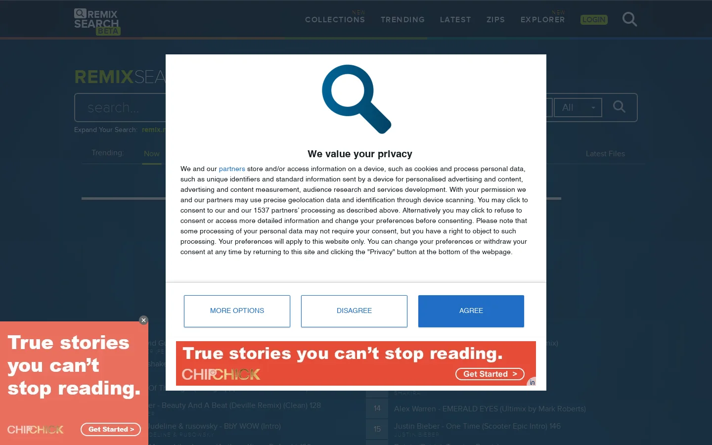 remix search engine [v2] Homepage screenshot