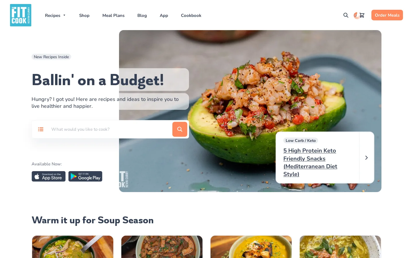 Fit Men Cook Homepage screenshot