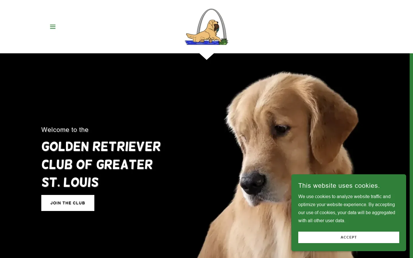 Golden Retriever Club of Greater St. Louis Homepage screenshot