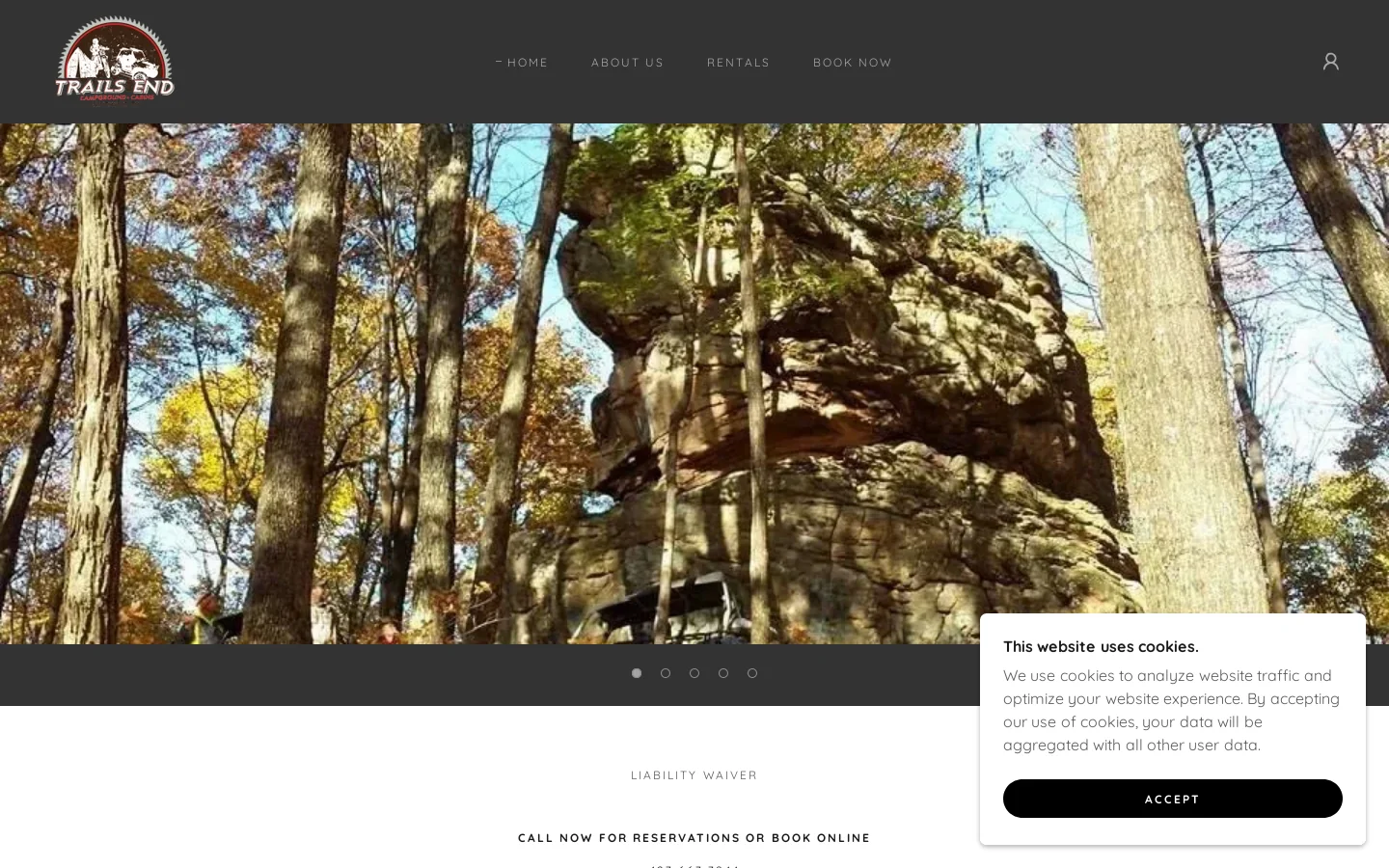 Trails End Campground Homepage screenshot