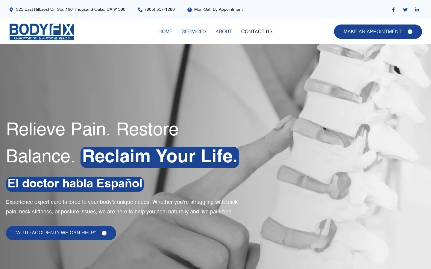 BodyFix Homepage screenshot