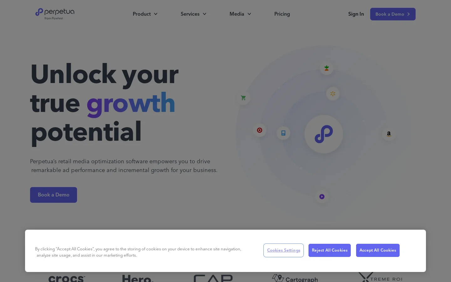 Perpetua Homepage screenshot