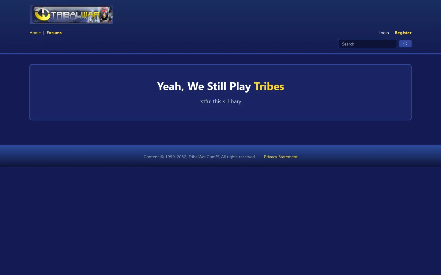 TribalWar Homepage screenshot