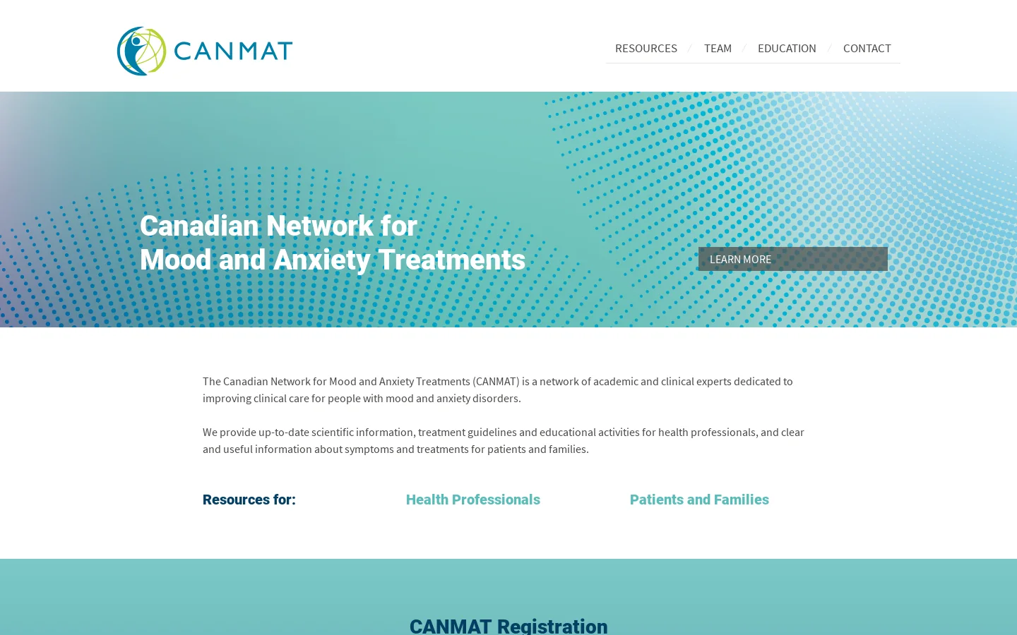 CANMAT Homepage screenshot