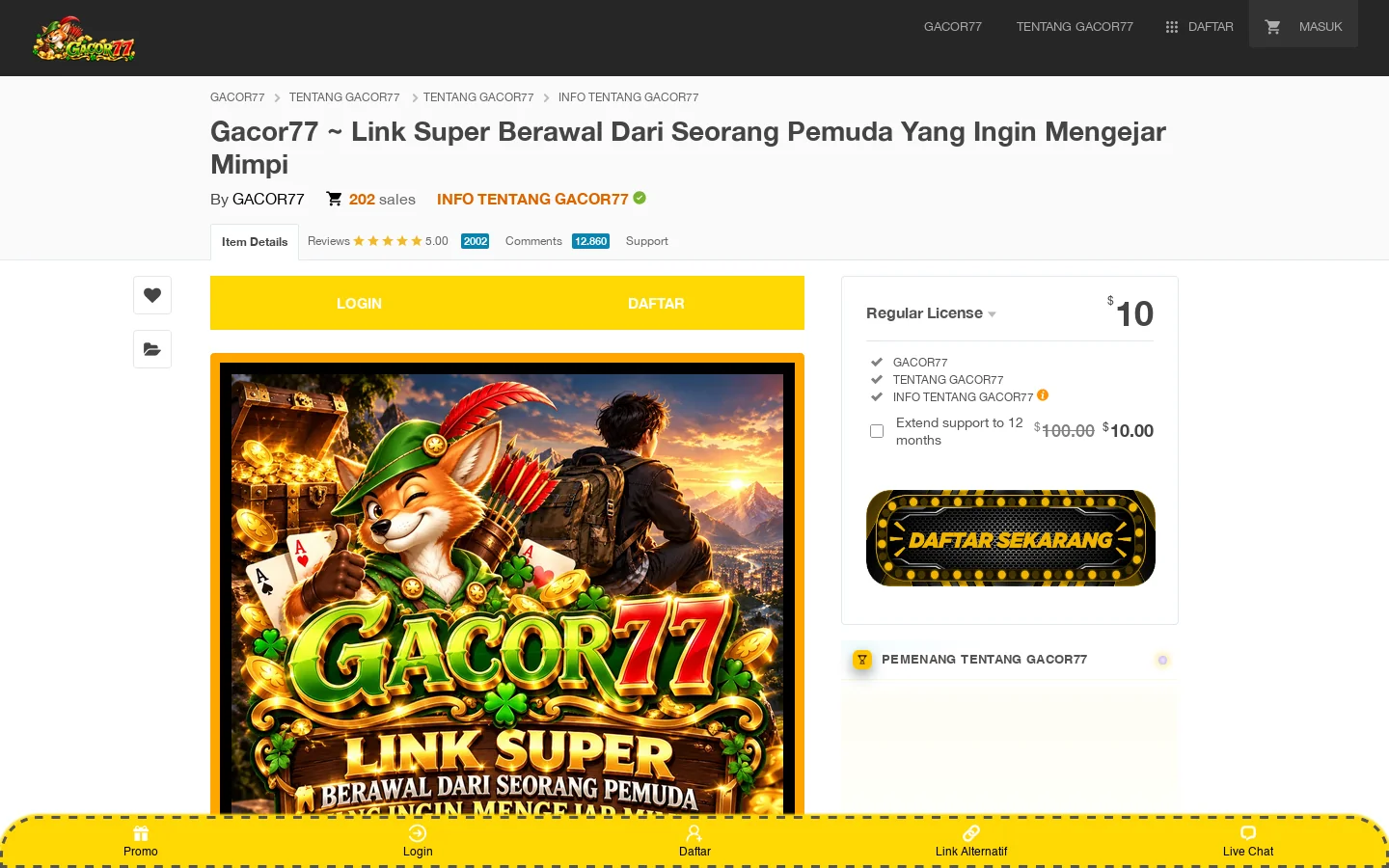 Gacor77 ~ Link Super Berawal Dari Seorang Pemuda Yang Ingin Mengejar Mimpi Homepage screenshot