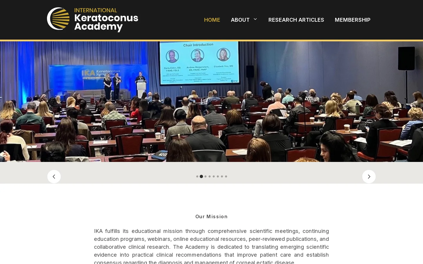 IKA – International Keratoconus Academy Homepage screenshot