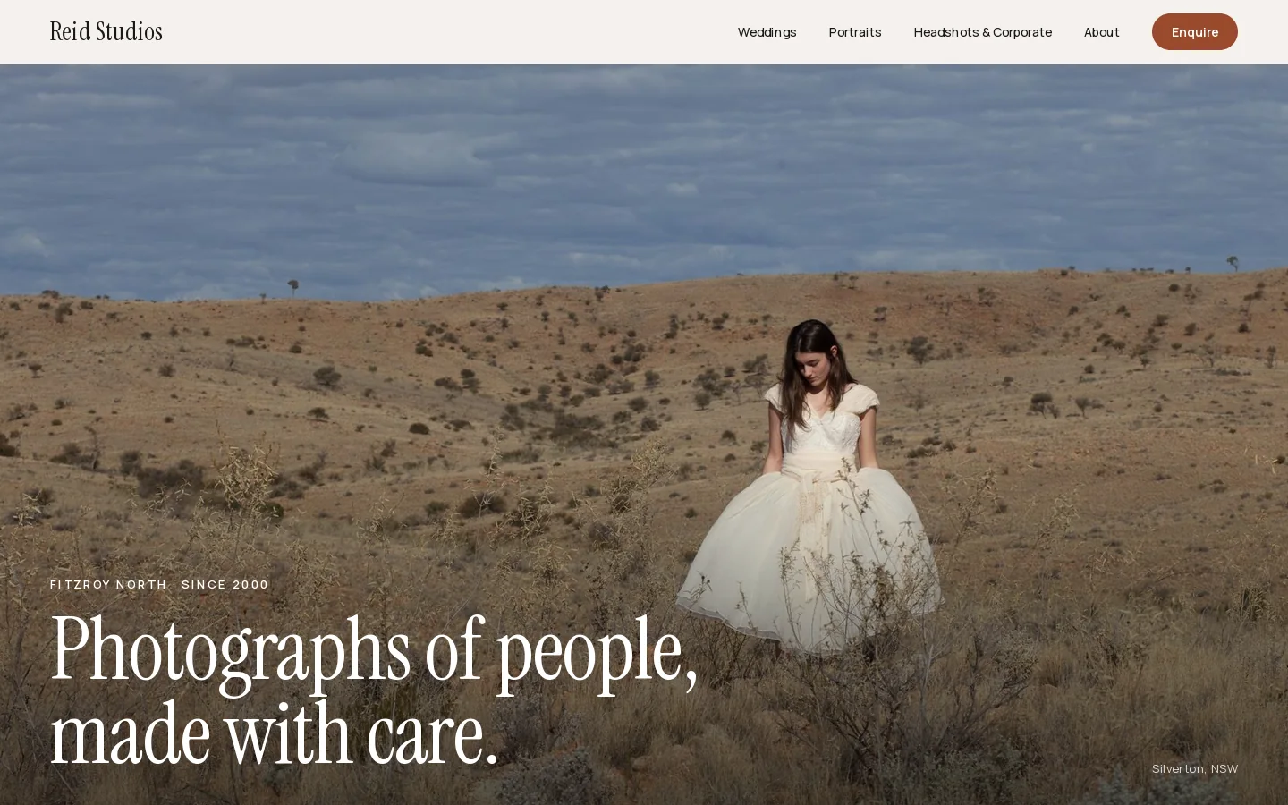 Reid Studios Homepage screenshot