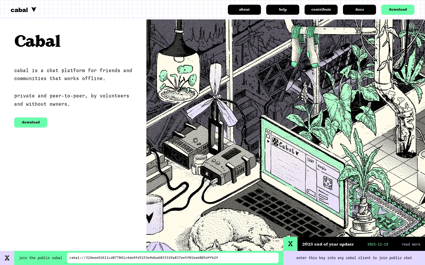 cabal Homepage screenshot