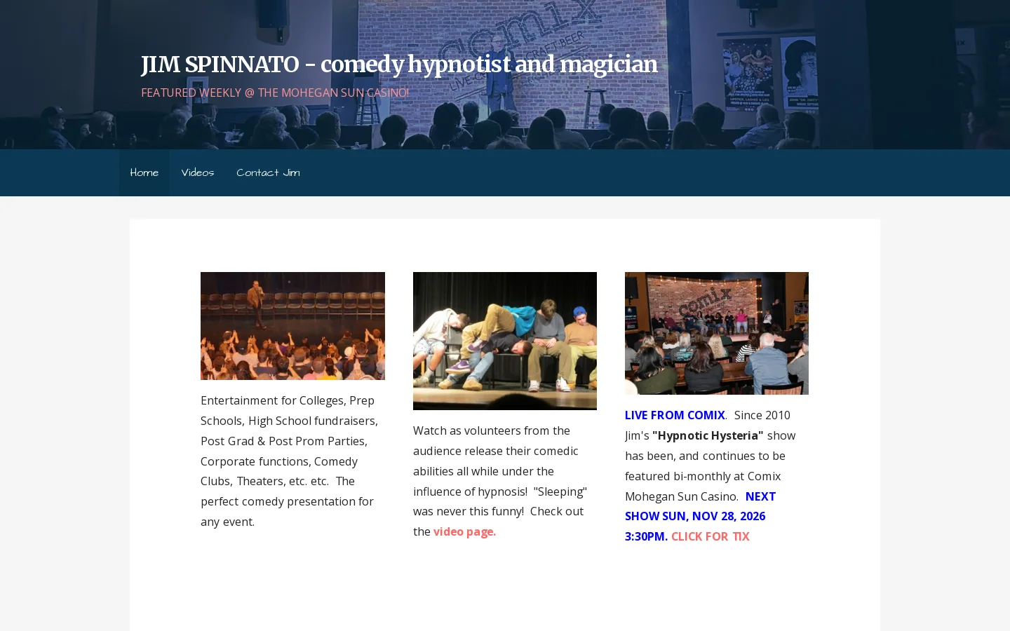 JIM SPINNATO Homepage screenshot