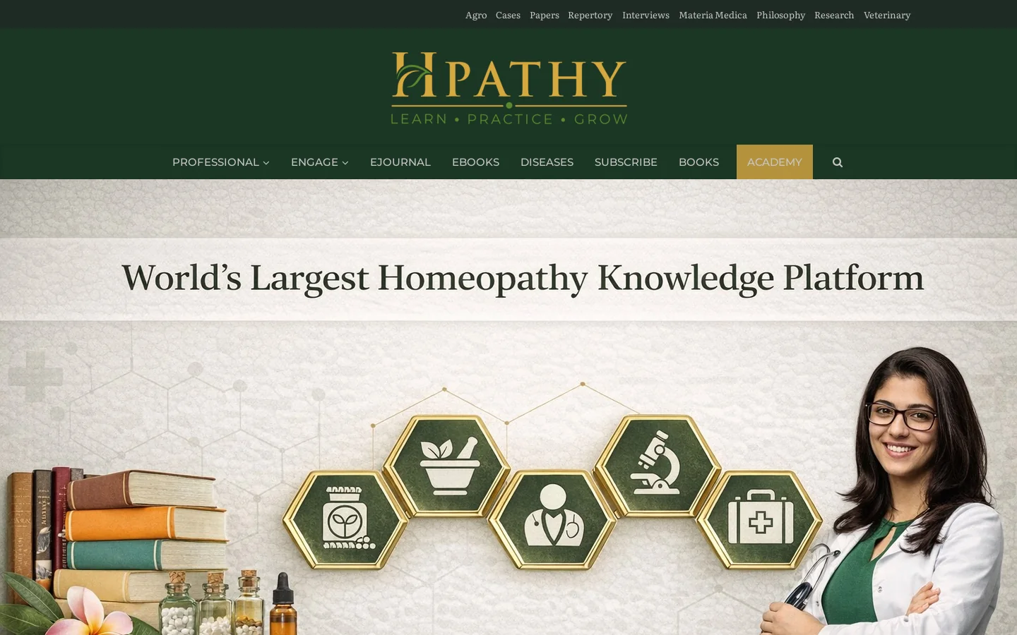 Hpathy.com Homepage screenshot