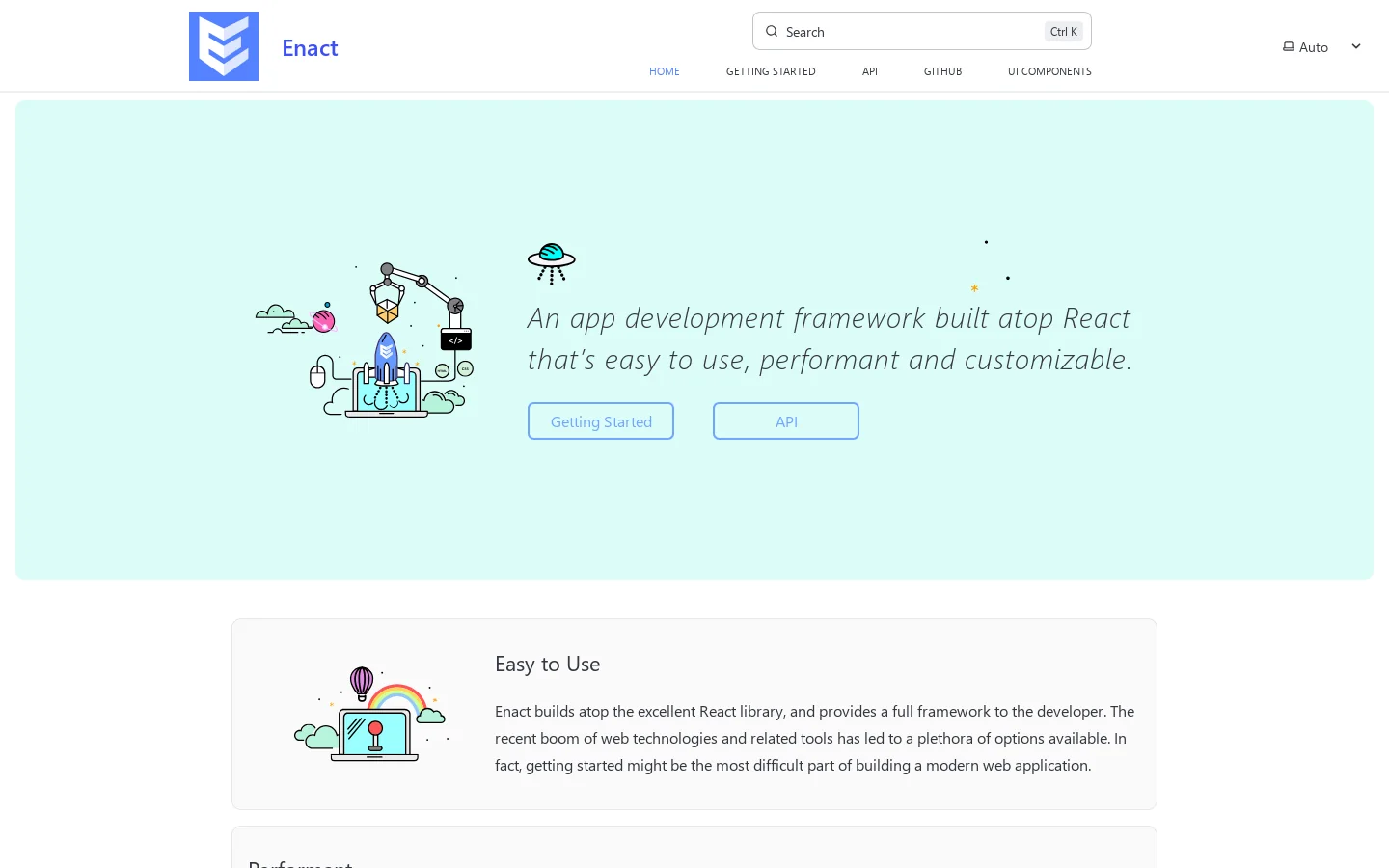 Enact Framework | Enact Homepage screenshot