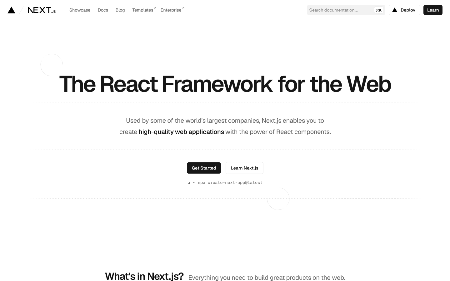 Next.js by Vercel Homepage screenshot