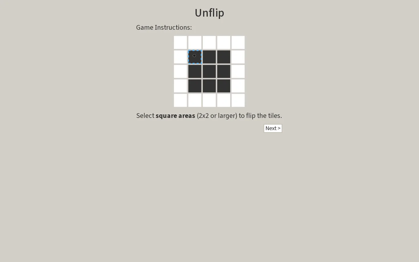 Unflip - Puzzle Game Homepage screenshot