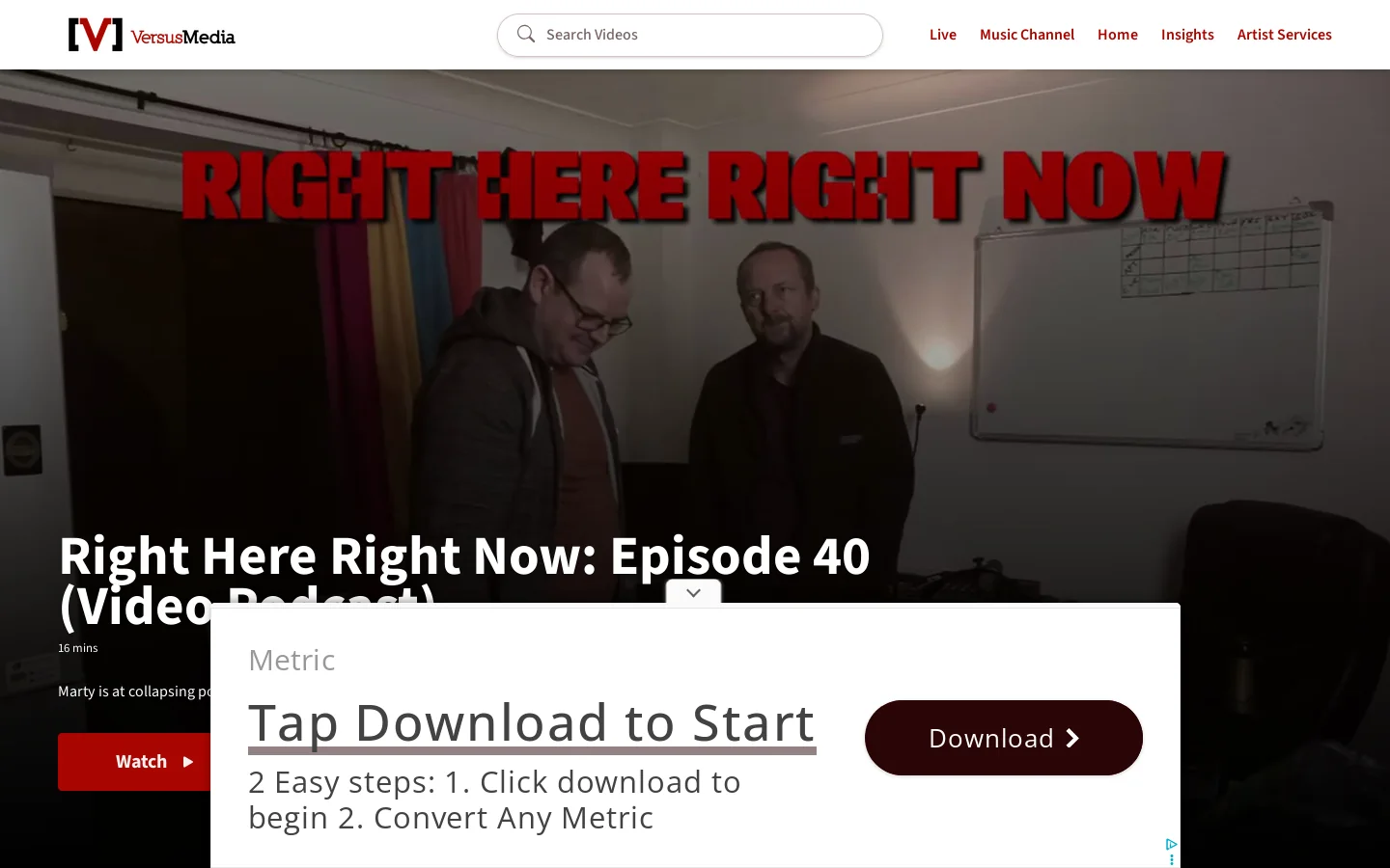 VersusMedia - Free indie films & music videos on Roku, Apple, and Android devices. Homepage screenshot