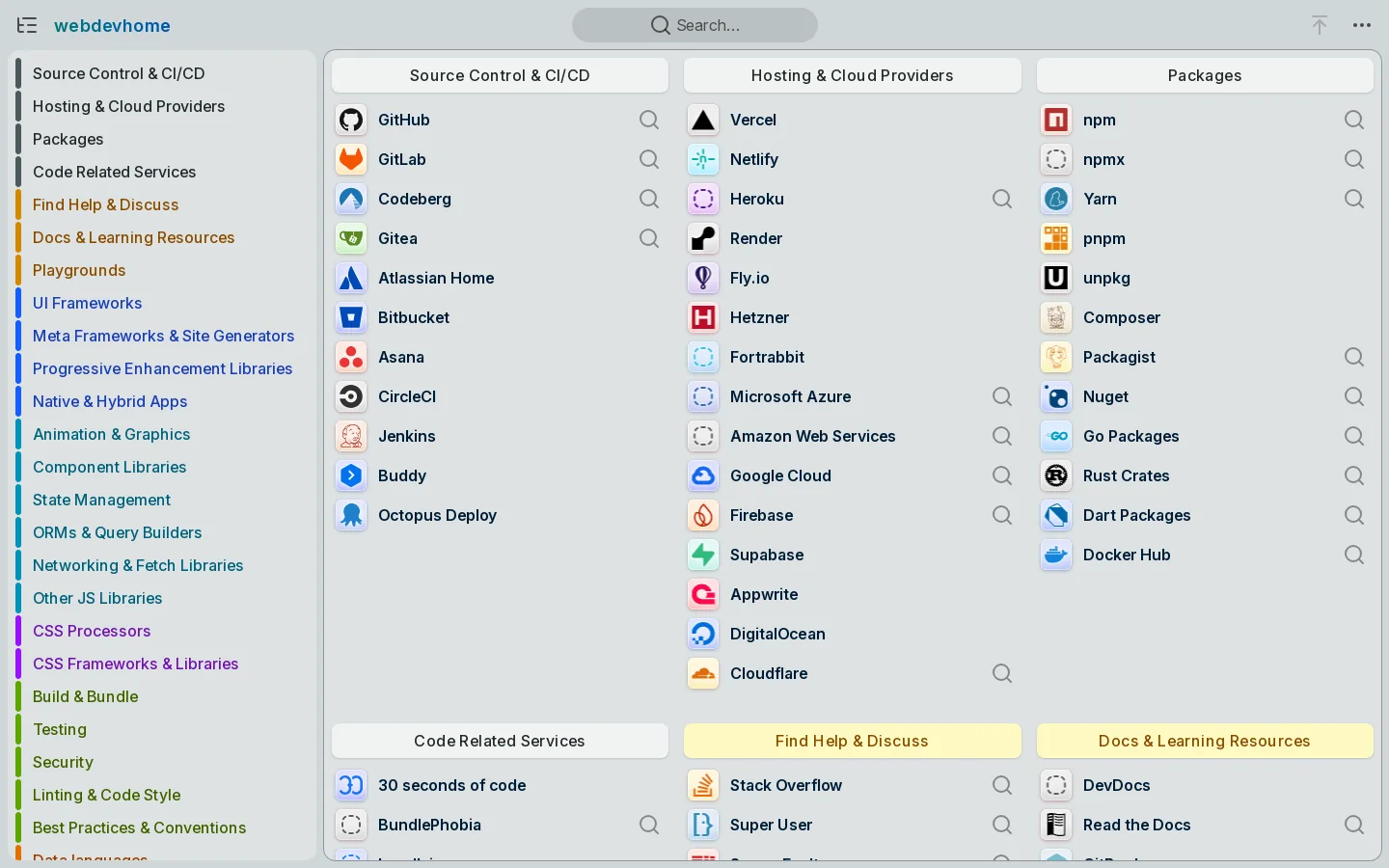webdevhome Homepage screenshot