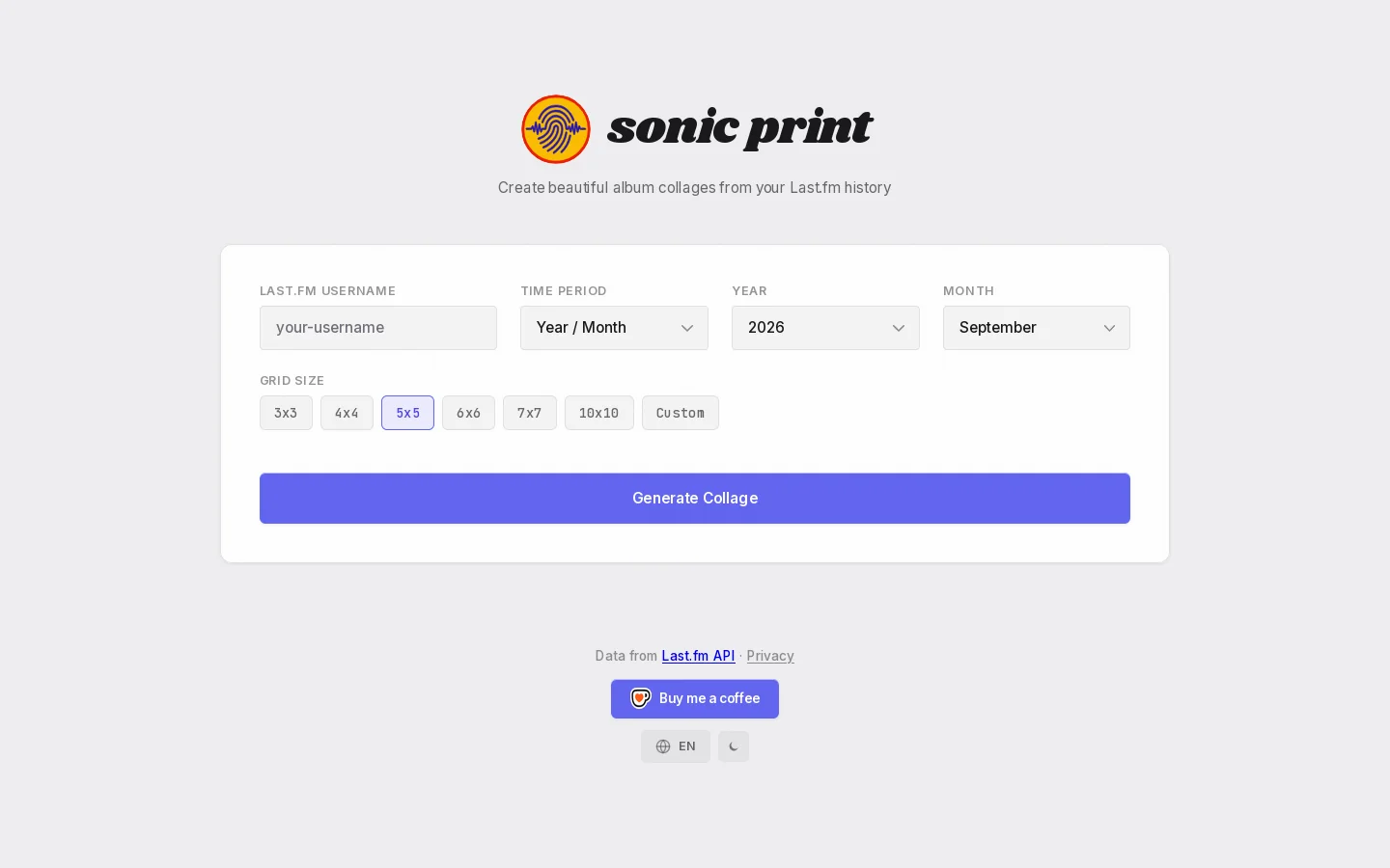 SONICPRINT Homepage screenshot