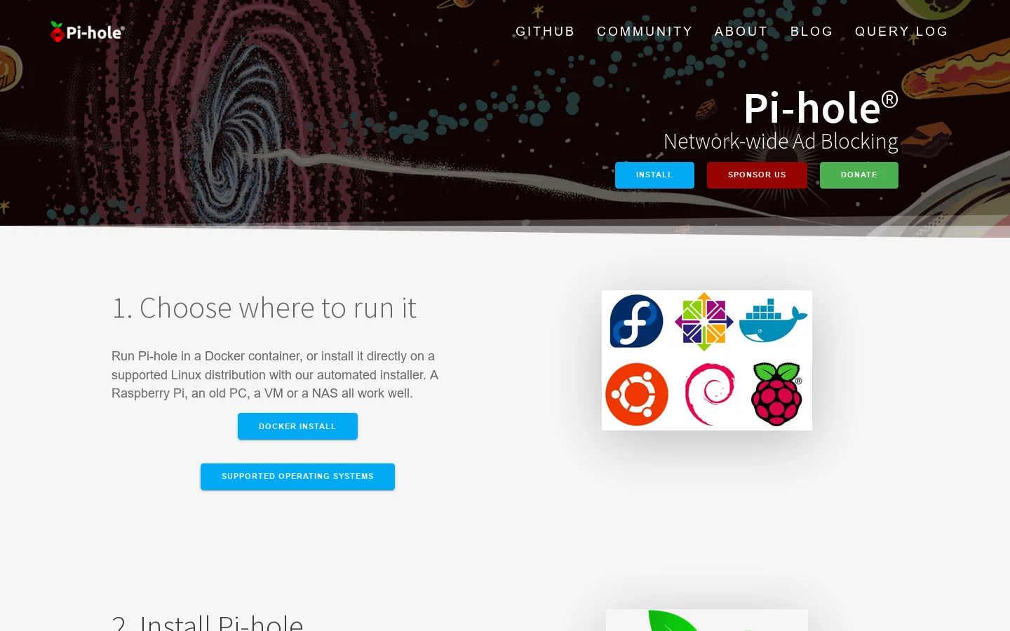 Pi-hole Homepage screenshot