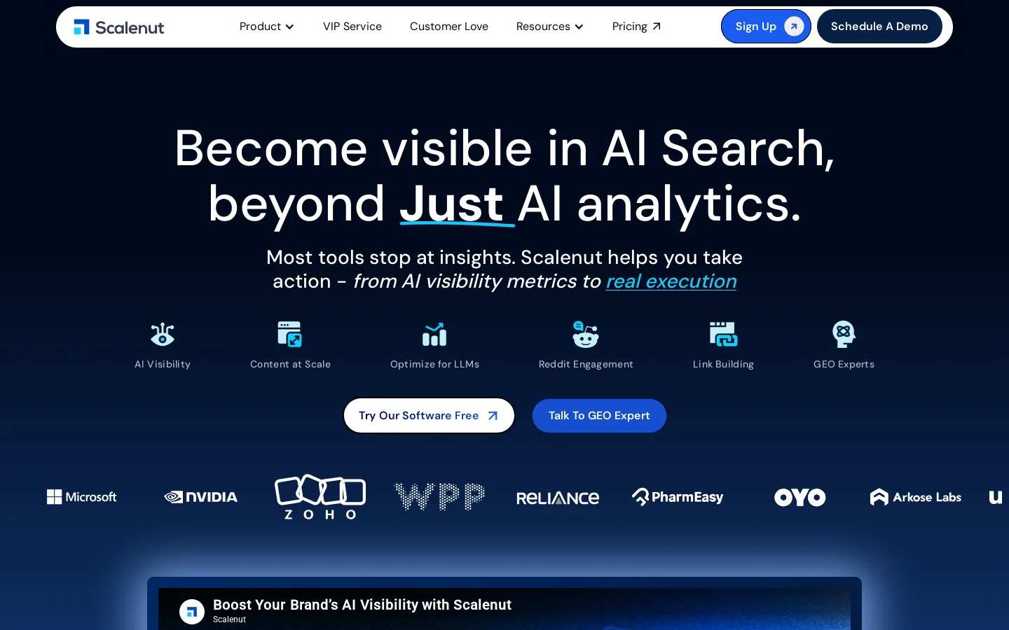 Scalenut Homepage screenshot