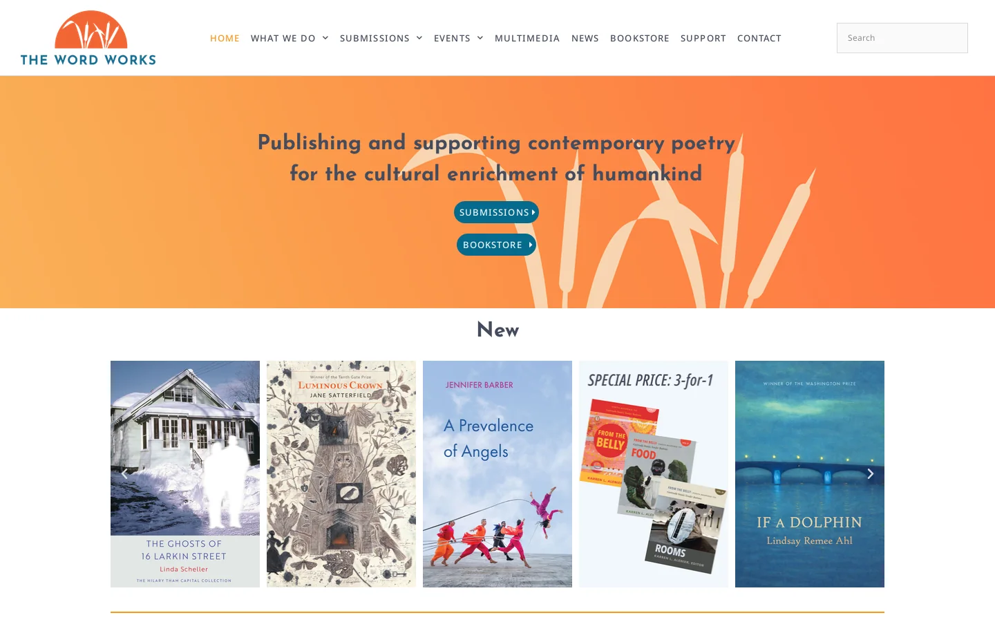Word Works Books Homepage screenshot