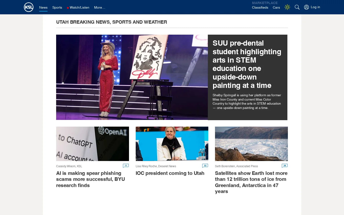 Utah Breaking News, Top Stories & Sports | World, US, Local Homepage screenshot
