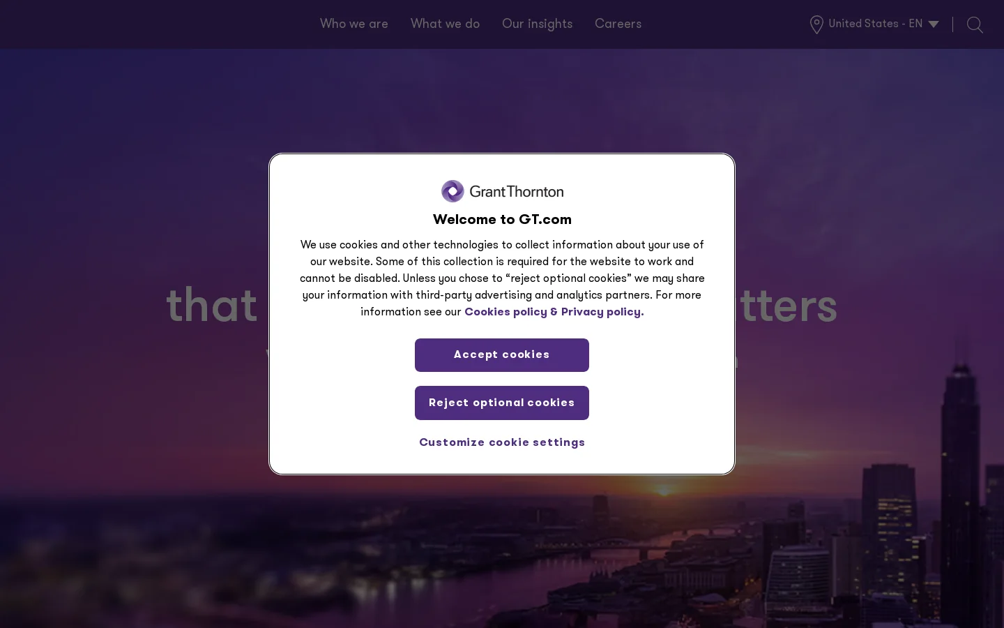 Grant Thornton Homepage screenshot