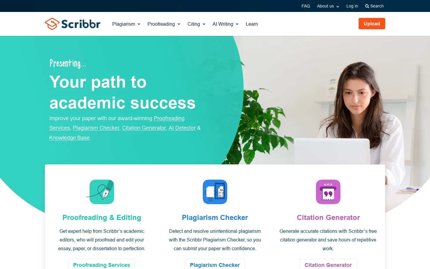 Scribbr Homepage screenshot