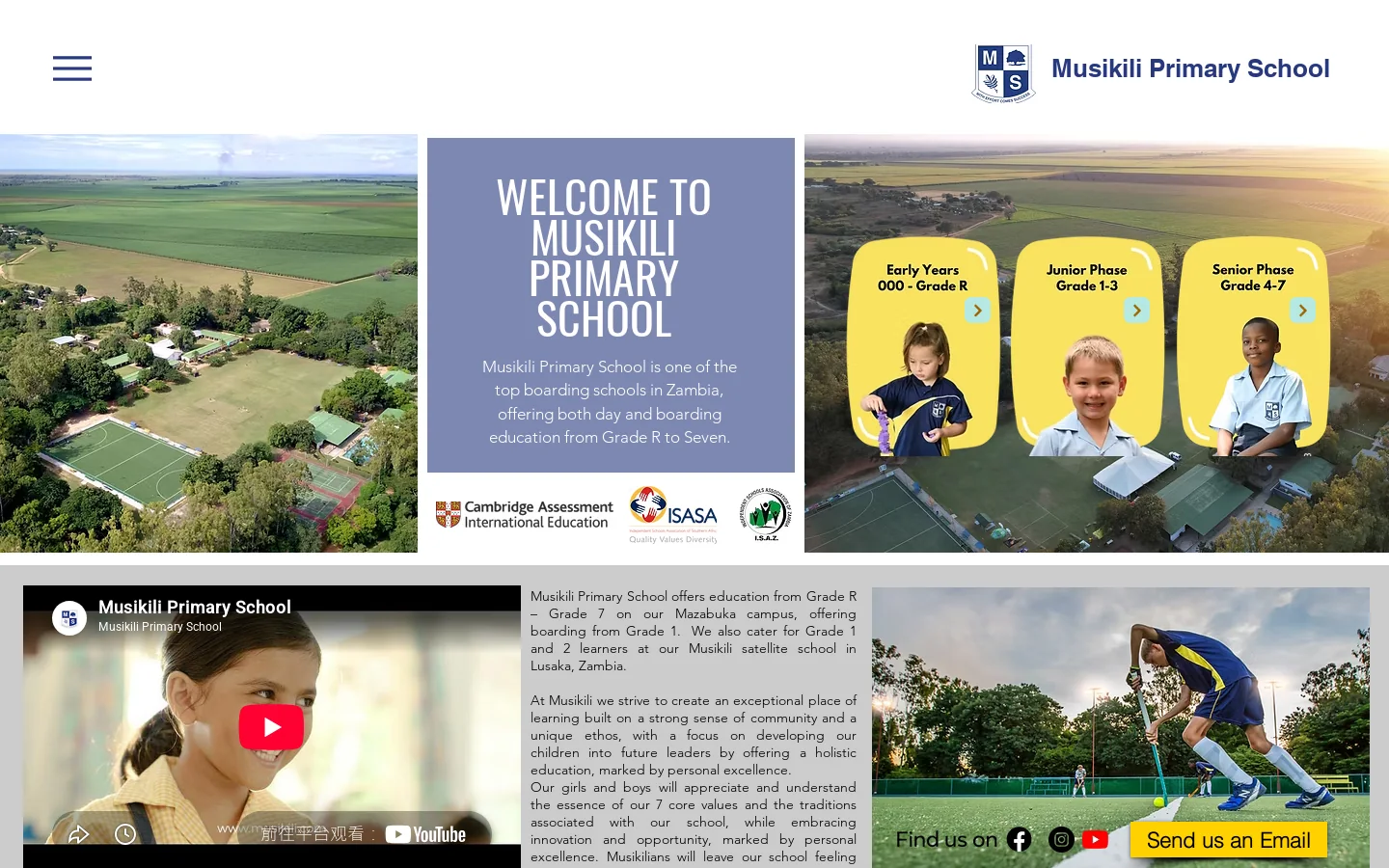 Musikili Primary School Homepage screenshot