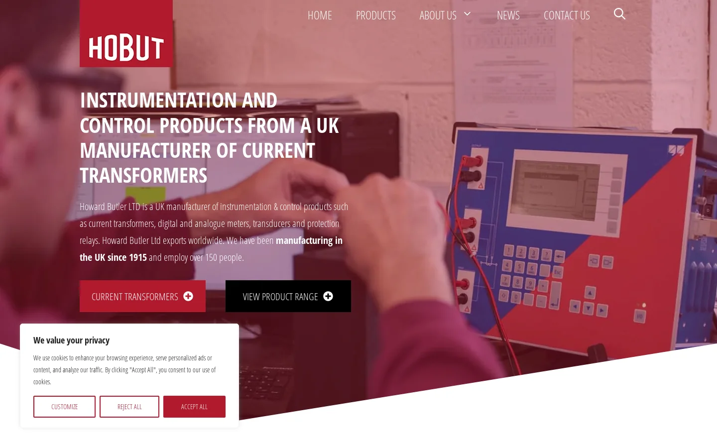 Hobut Homepage screenshot