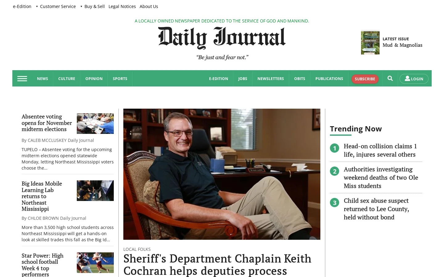 Daily Journal | Northeast Mississippi news & sports Homepage screenshot