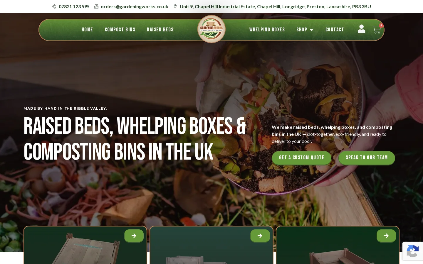 Gardening Works Homepage screenshot