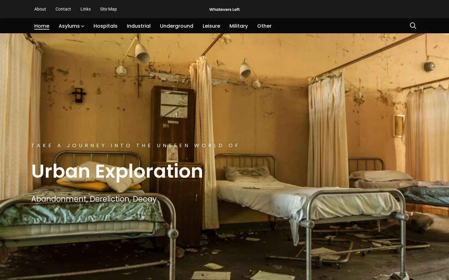 Whatevers Left Homepage screenshot
