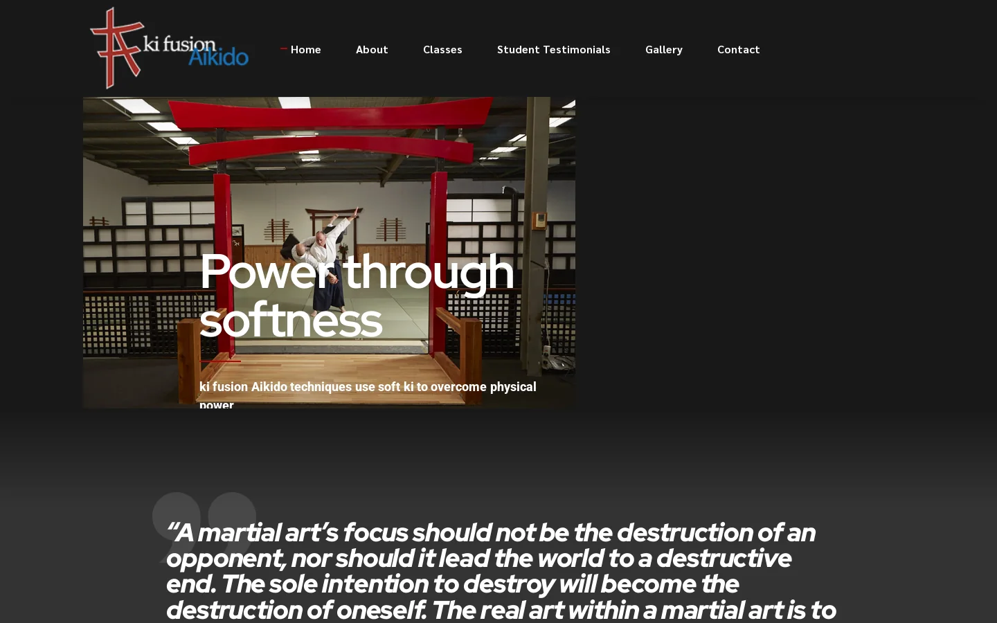 ki fusion Aikido Homepage screenshot