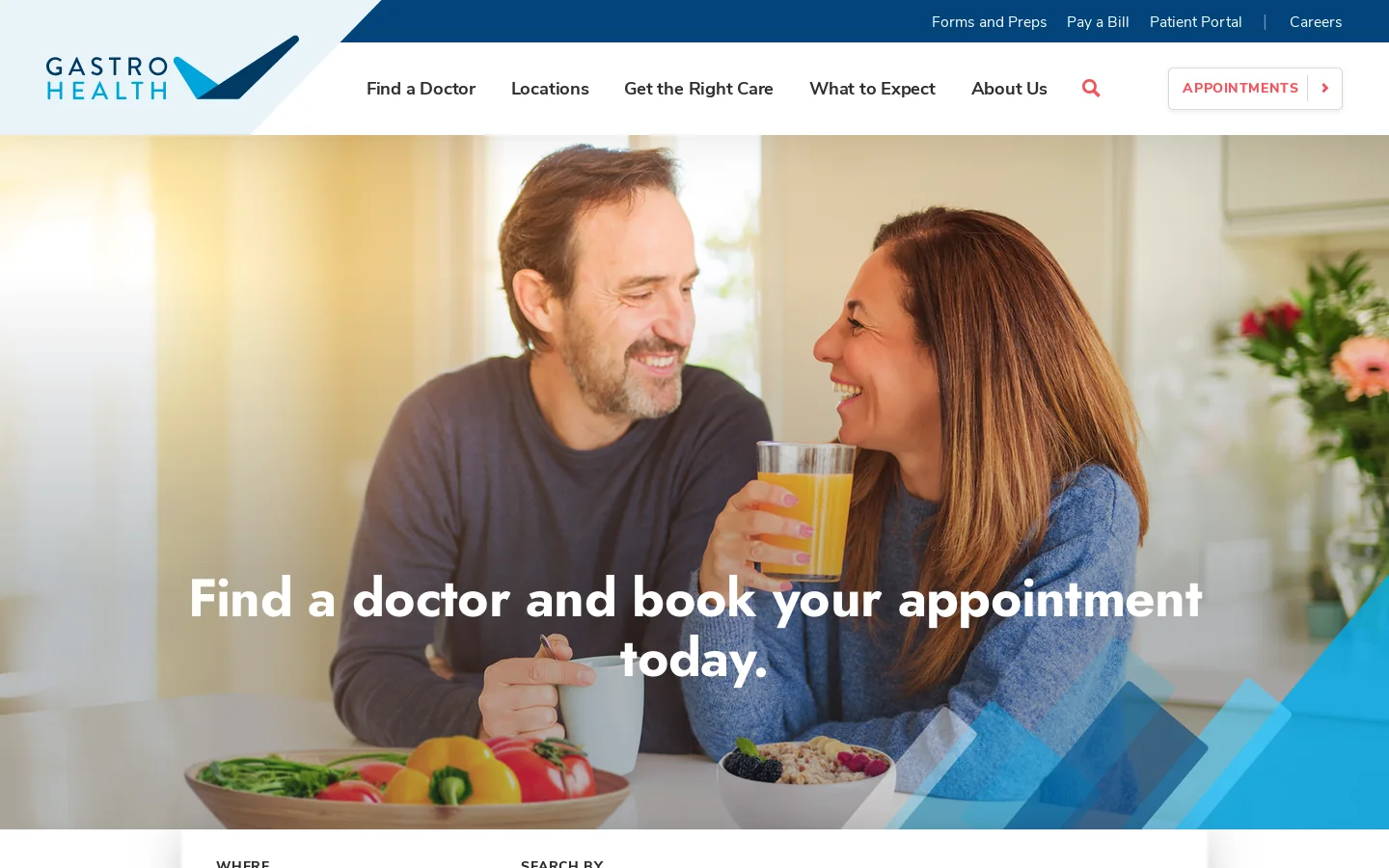 Gastro Health Cincinnati Homepage screenshot