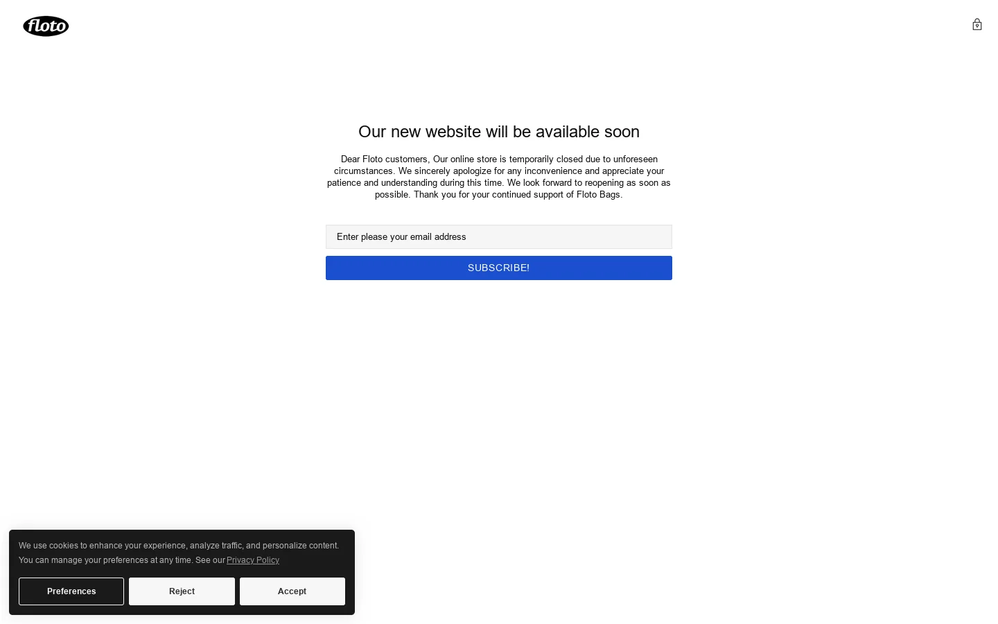 Floto Homepage screenshot