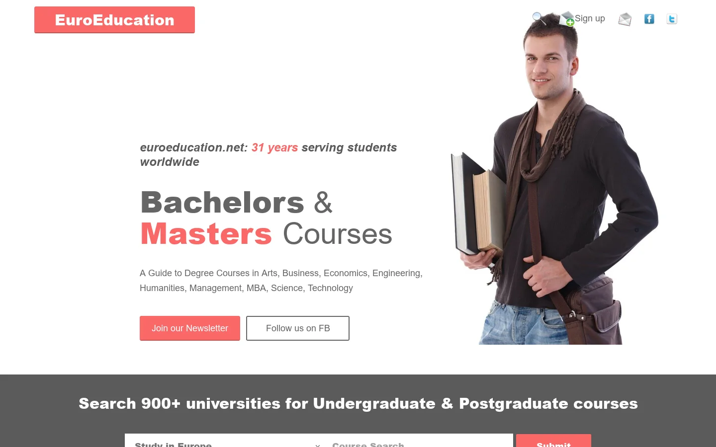 EUROEDUCATION Homepage screenshot
