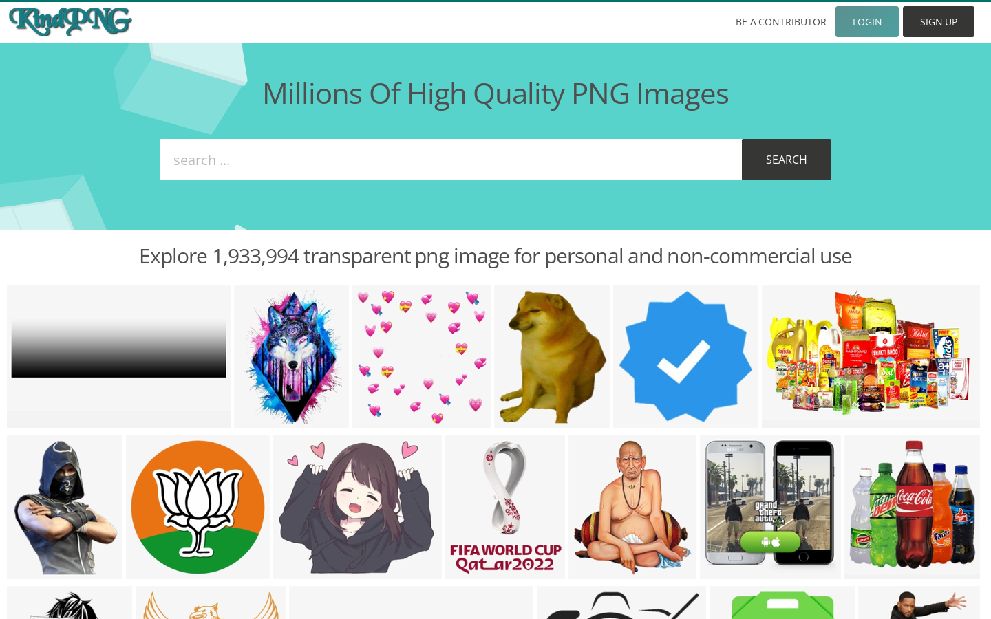 kindpng Homepage screenshot