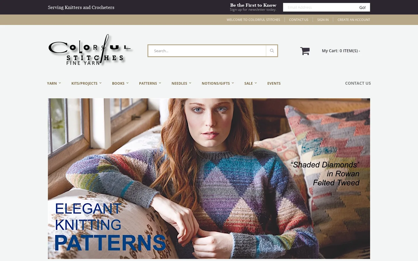 Colorful Stitches Fine Yarn Homepage screenshot