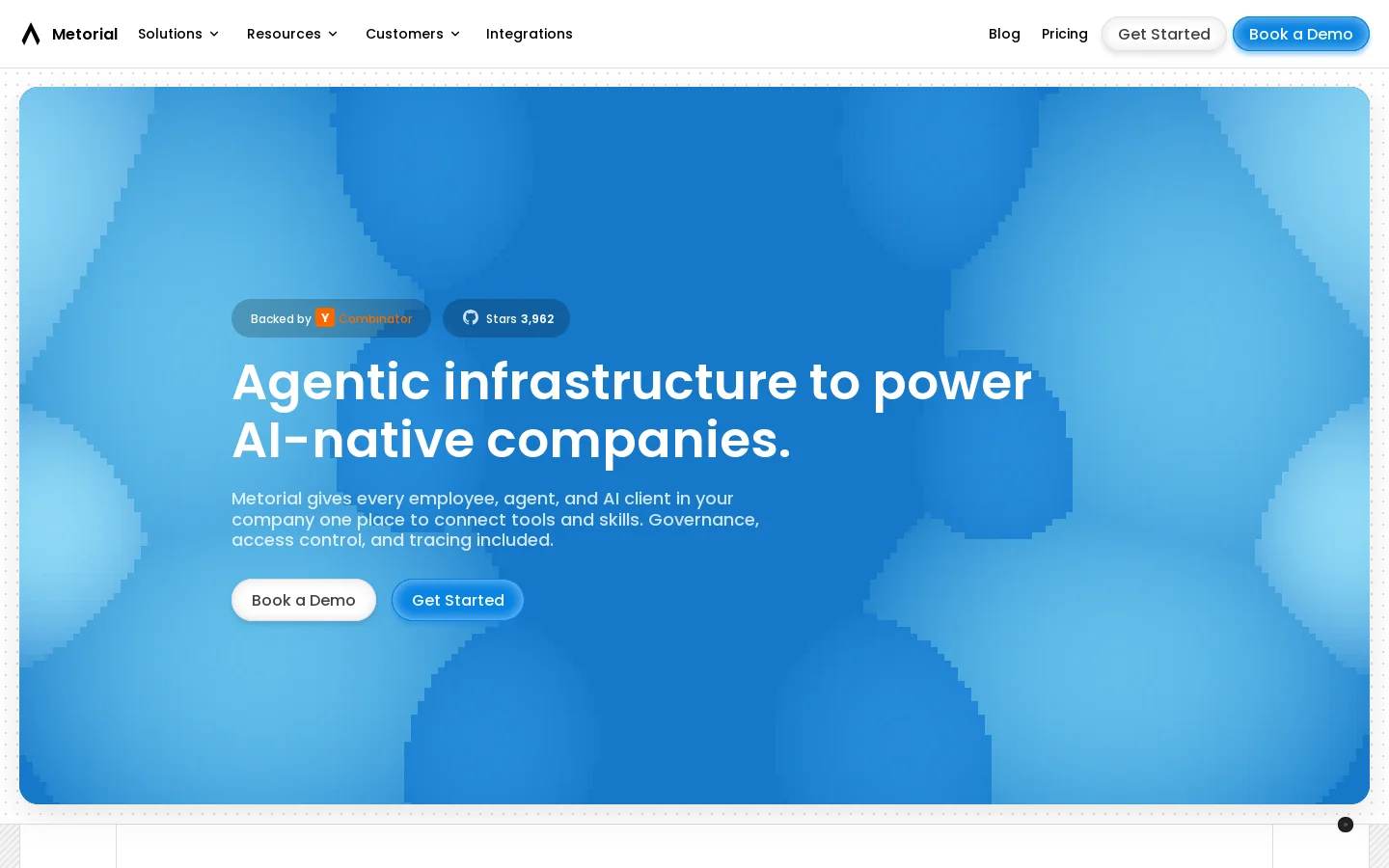 Metorial Homepage screenshot