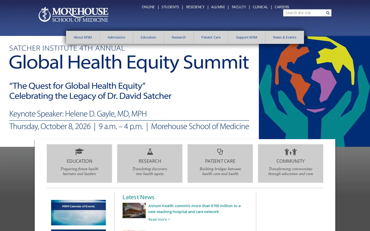 MSM Homepage screenshot