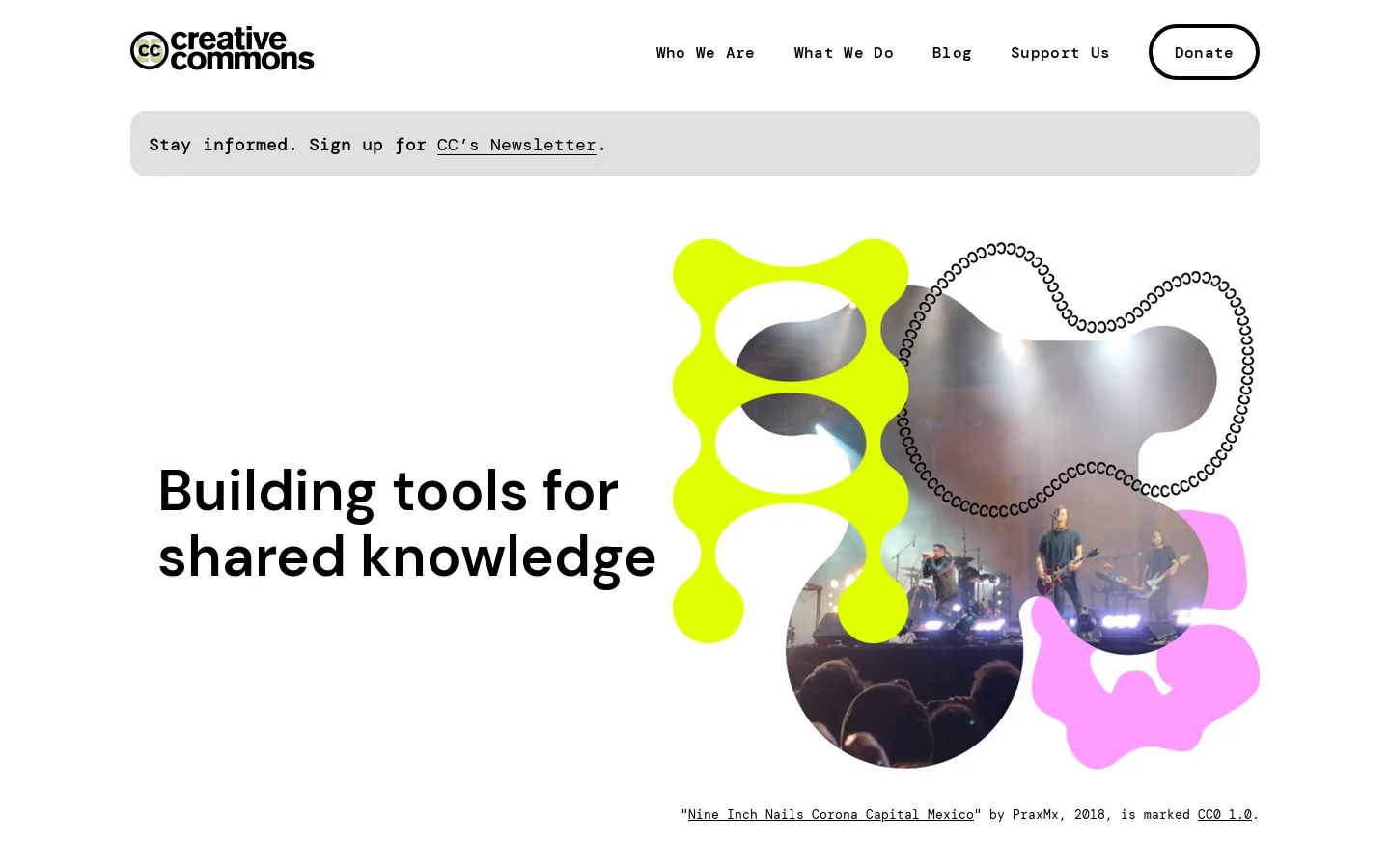 Creative Commons Homepage screenshot