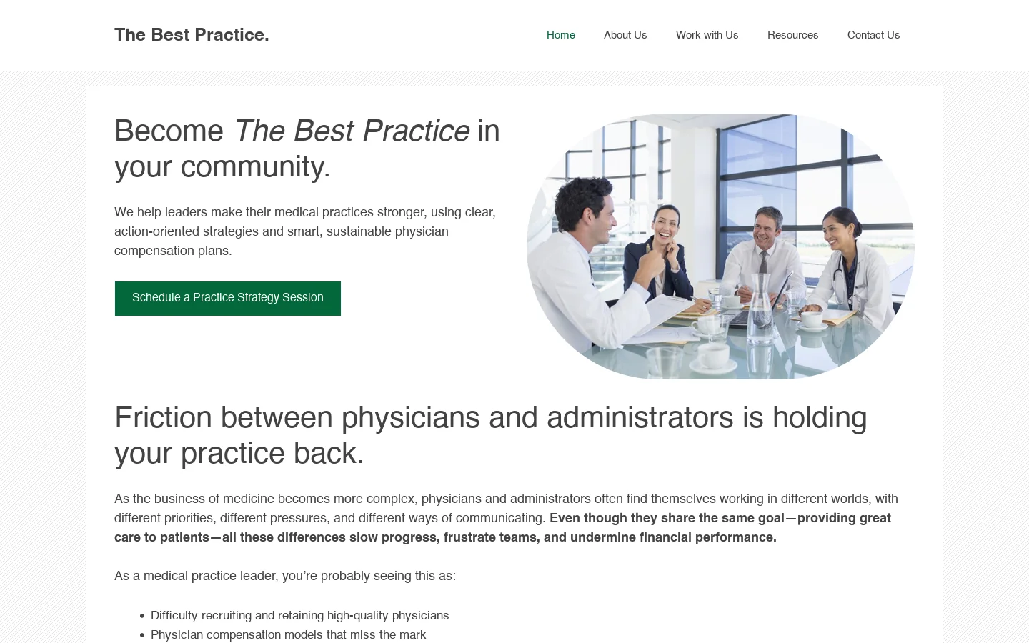 The Best Practice Homepage screenshot